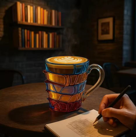 Layered Book Mug