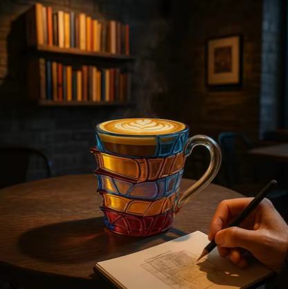 Layered Book Mug