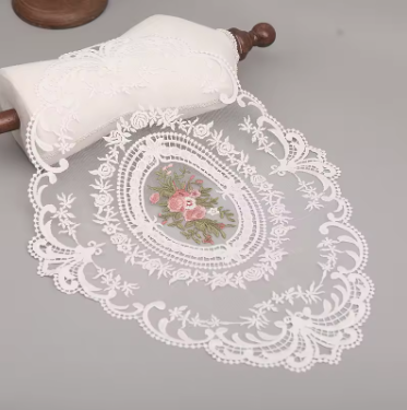 Embroidered Placemat Food Fruit Plate 4/6/8 set
